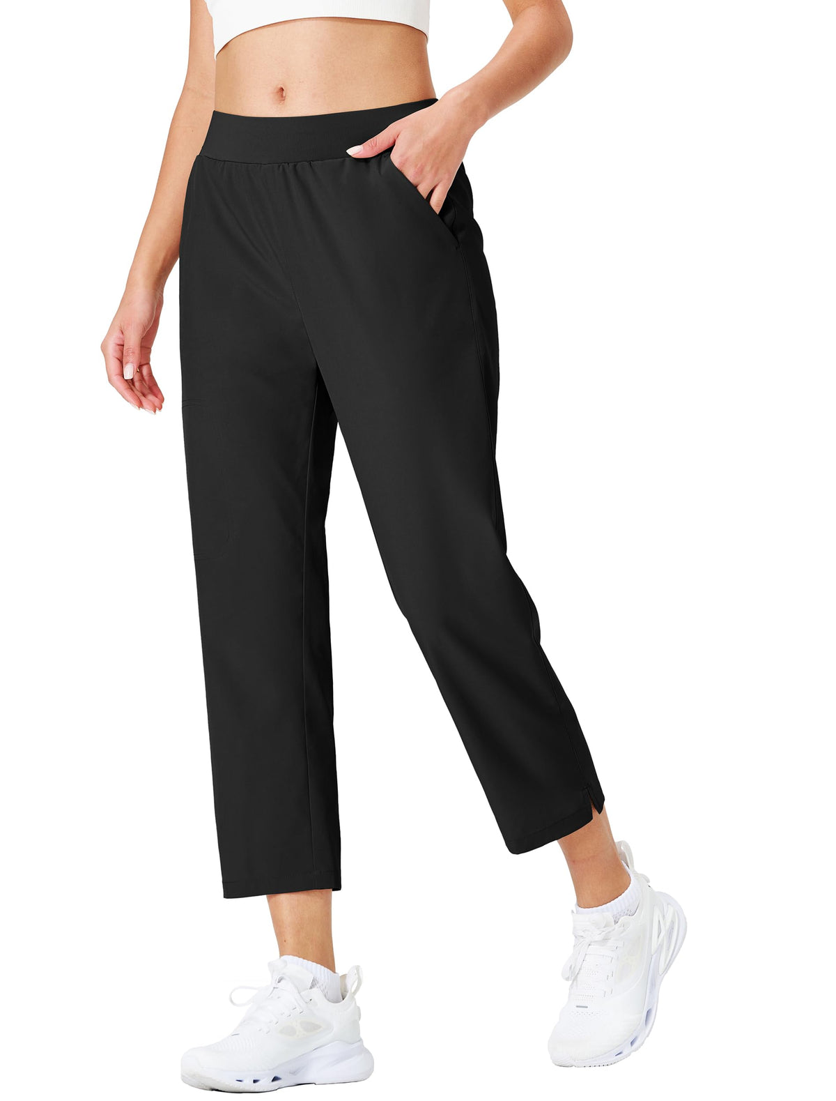 Ksmien golf pants with four pockets designed to secure essentials during activities.