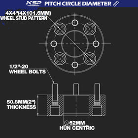 KSP Performance spacer shows 4x1016 and 4x100 bolt patterns for golf carts