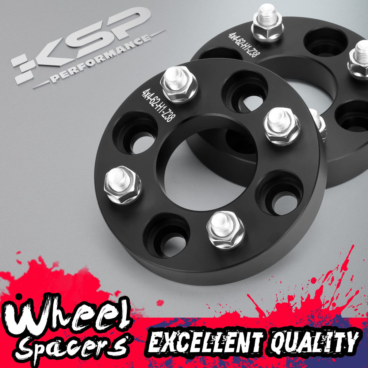 KSP Performance spacer features black anodized, corrosion-resistant finish