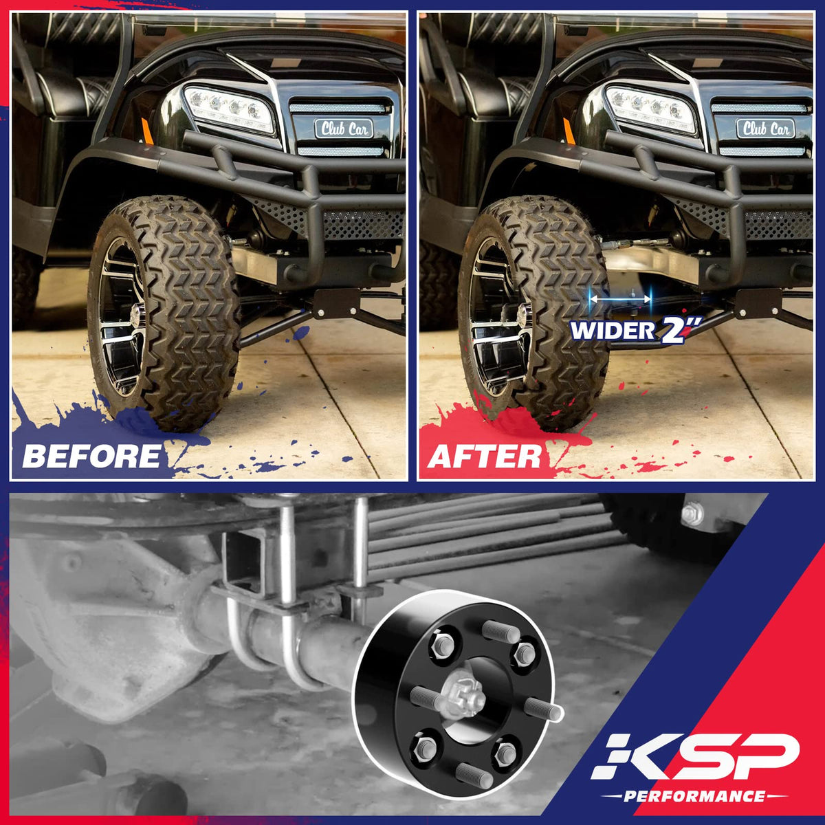 KSP Performance spacer enables wider tires and sharper cornering