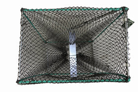 KUFA Sports folded trap demonstrates quick setup on a boat deck.