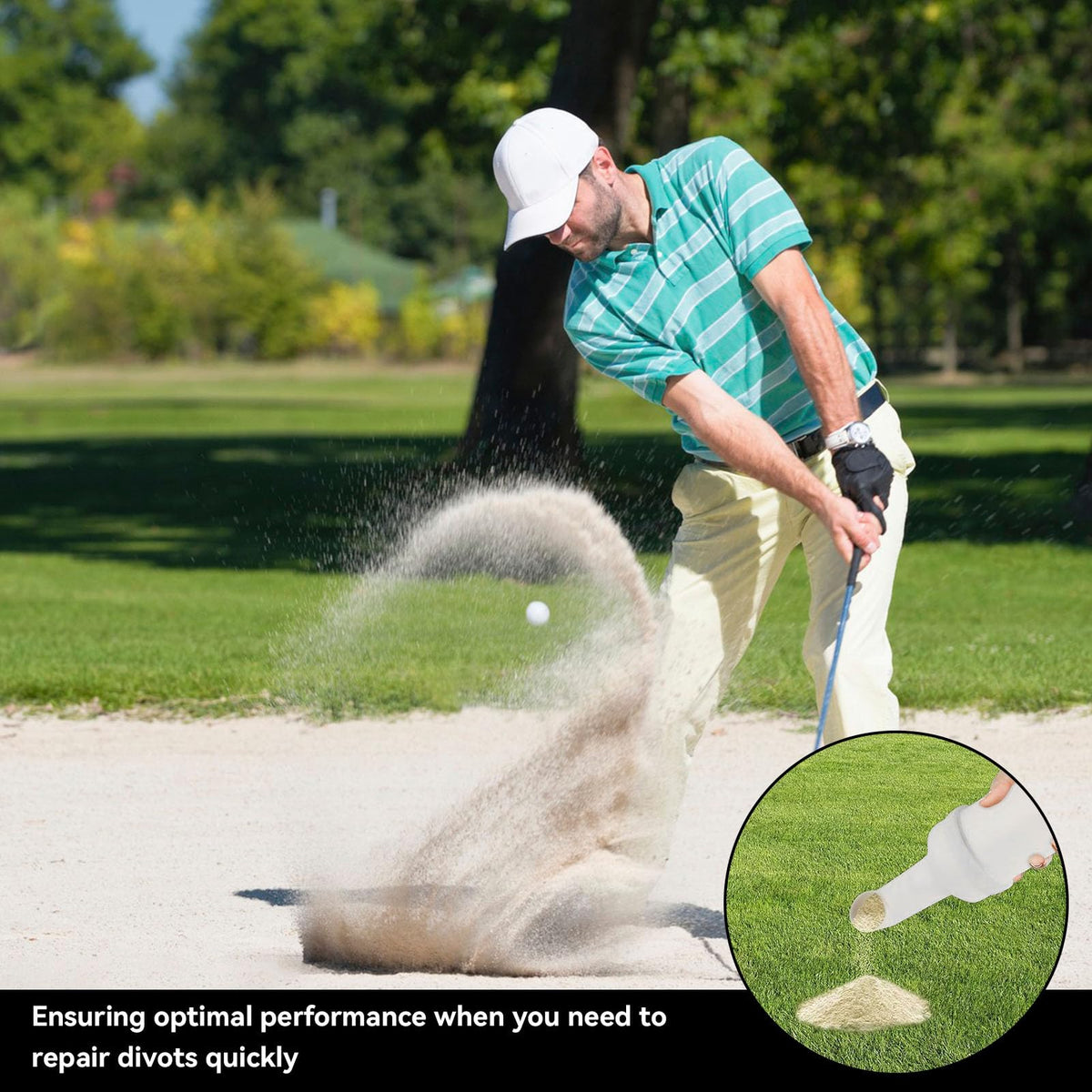 Kukyller Golf Sand Bottle precision flow for targeted divot filling