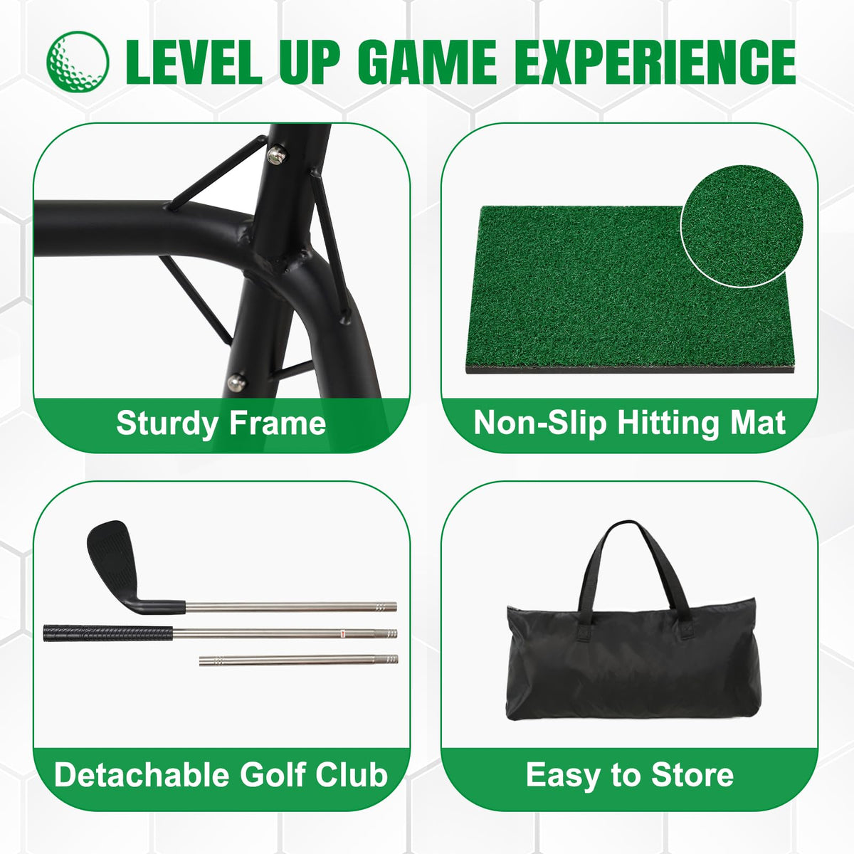 KULAMOON sturdy steel frame resists wobble during swings