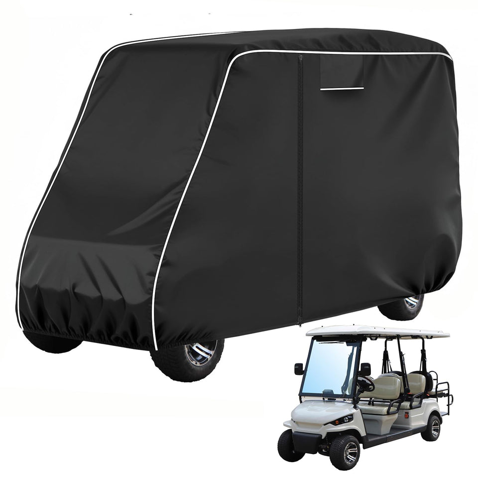 KULITH all-weather golf cart cover with side zipper access for quick entry.