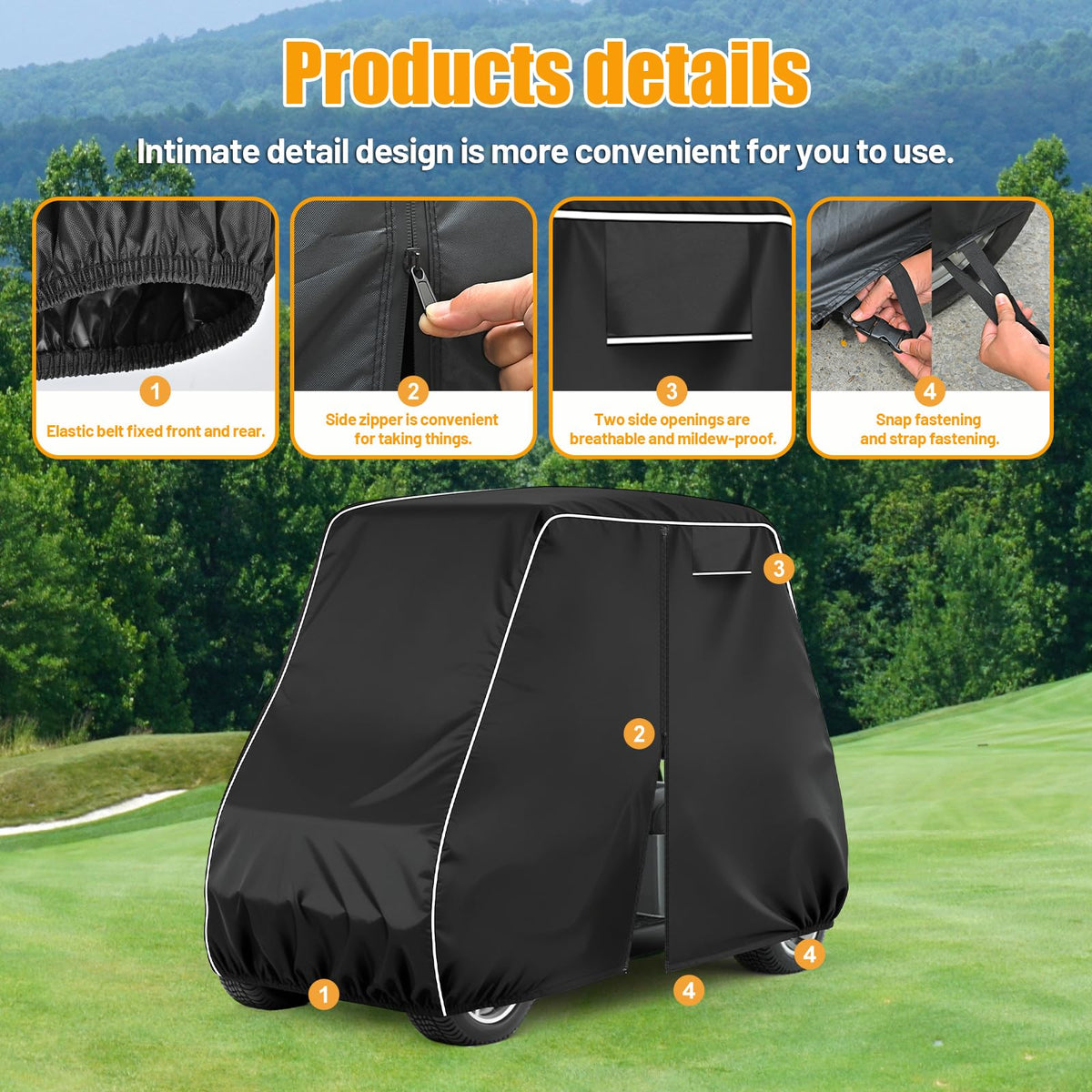 Kulith cover with UV protection shields cart exteriors from sun damage