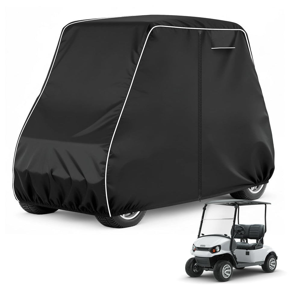 Kulith golf cart cover shows waterproof 600D Oxford fabric for outdoor protection