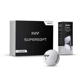 KVV golf ball with durable surlyn-rubber construction for lasting wear
