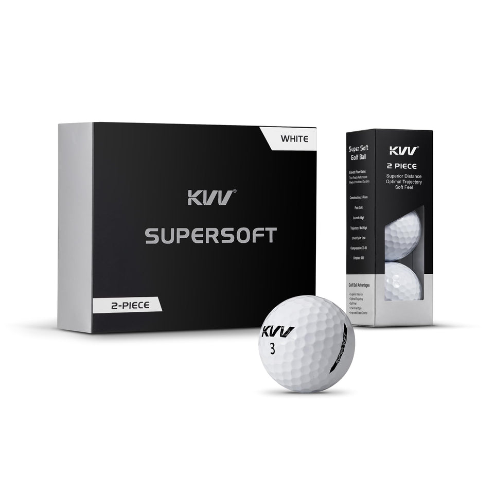 KVV golf ball with durable surlyn-rubber construction for lasting wear
