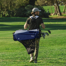 KVV golf bag showing dual adjustable straps for balanced comfort