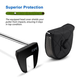 KVV golf putter CNC milled face for consistent rolls and feel