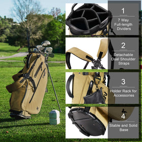 KVV golf stand bag with ergonomic dual straps for balanced carry