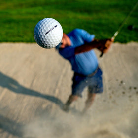 KVV white golf ball offers high visibility on fairways