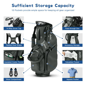 KVV hybrid walk cart design blends portability with cart friendly storage.