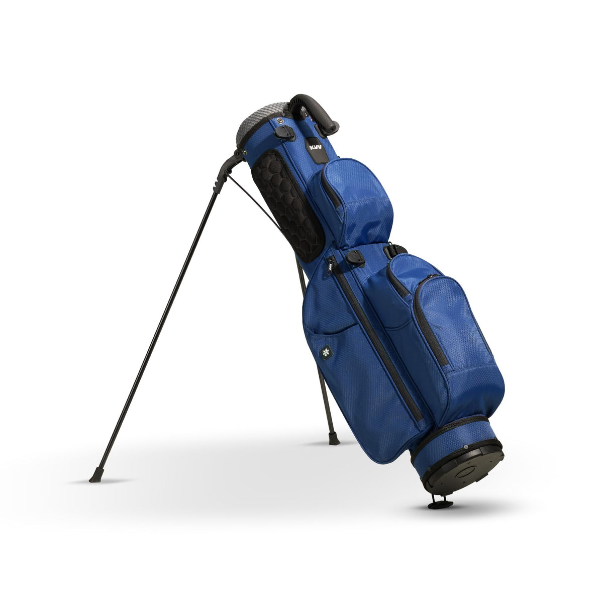 KVV golf bag with insulated pocket keeps drinks cold during rounds.