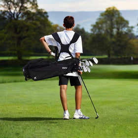 KVV Junior Golf Bag accessories compartment for gear separation.