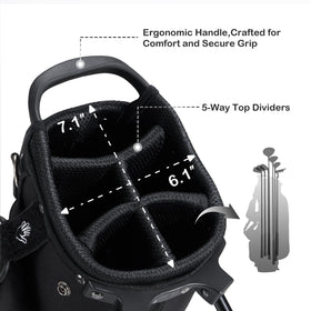 KVV Junior Golf Bag multiple pockets for organization.