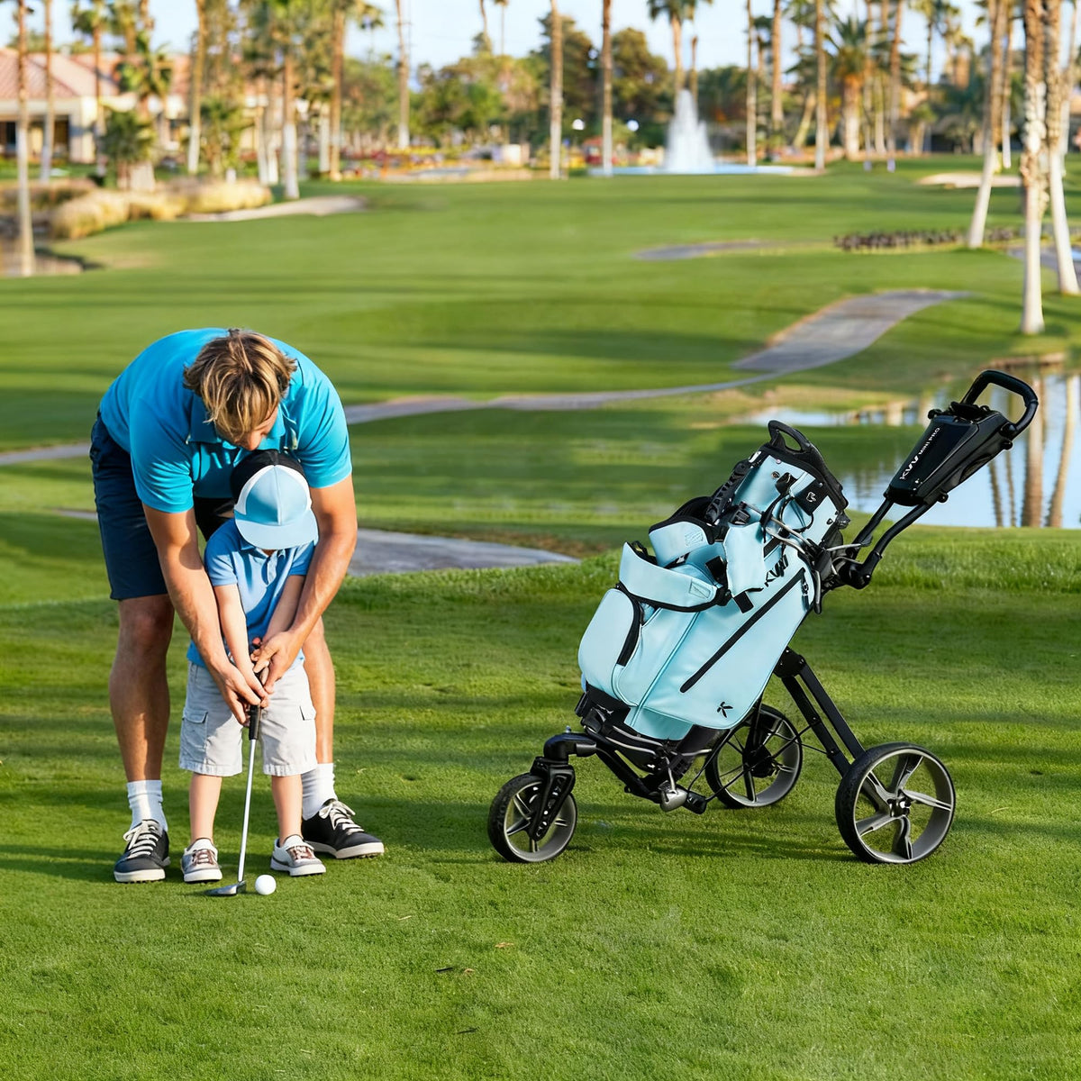 KVV Junior Golf Bag with padded dual-shoulder straps for comfort