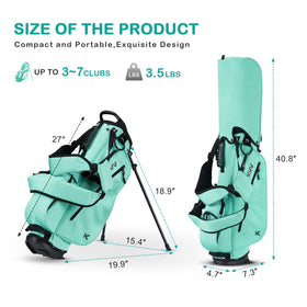 KVV Junior Golf Bag stand mechanism demonstrates stable dual-leg support during play