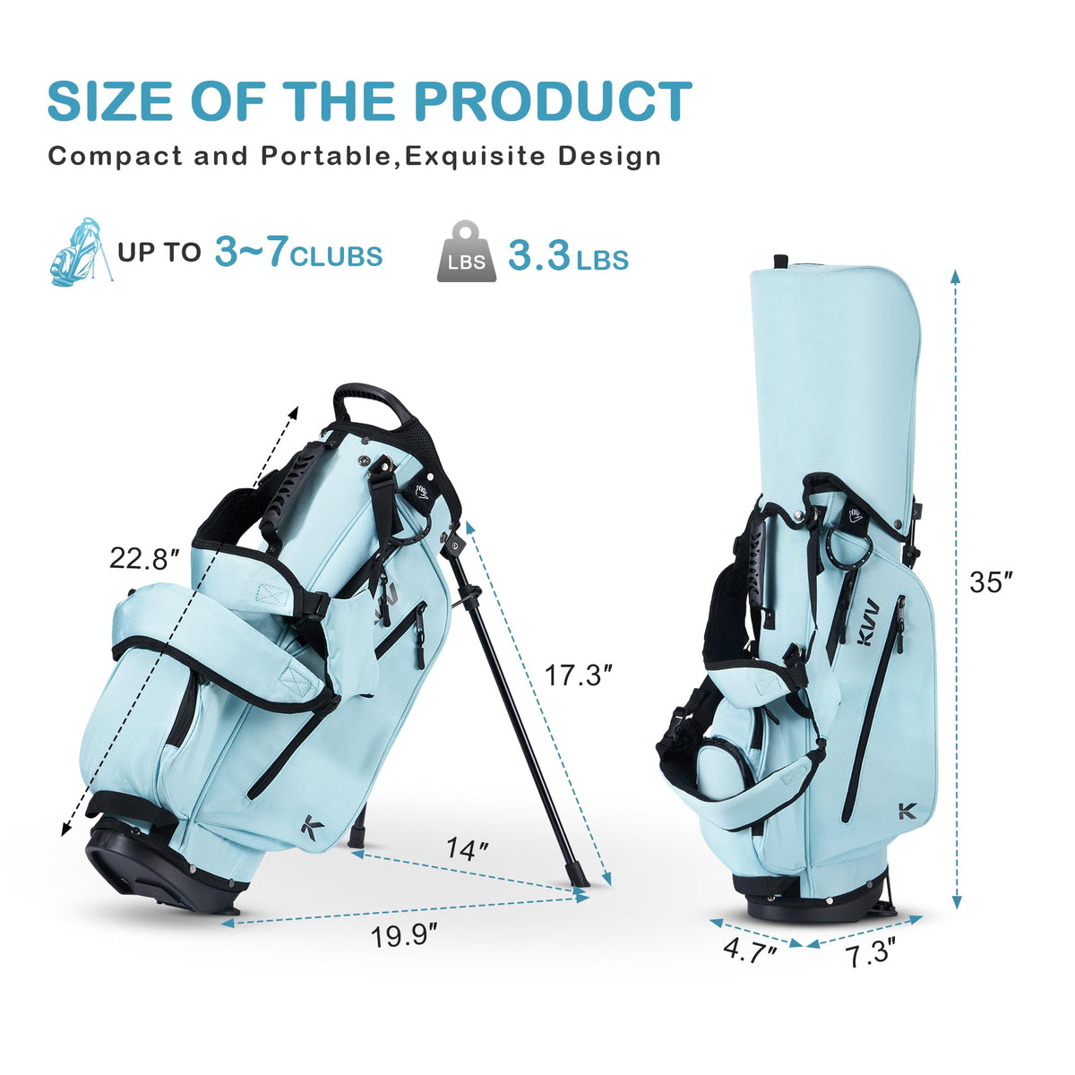 KVV junior bag open to reveal organized storage pockets for gear