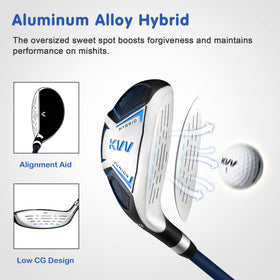 KVV Junior Golf Club Set iron supports growing grip strength for precise setup.