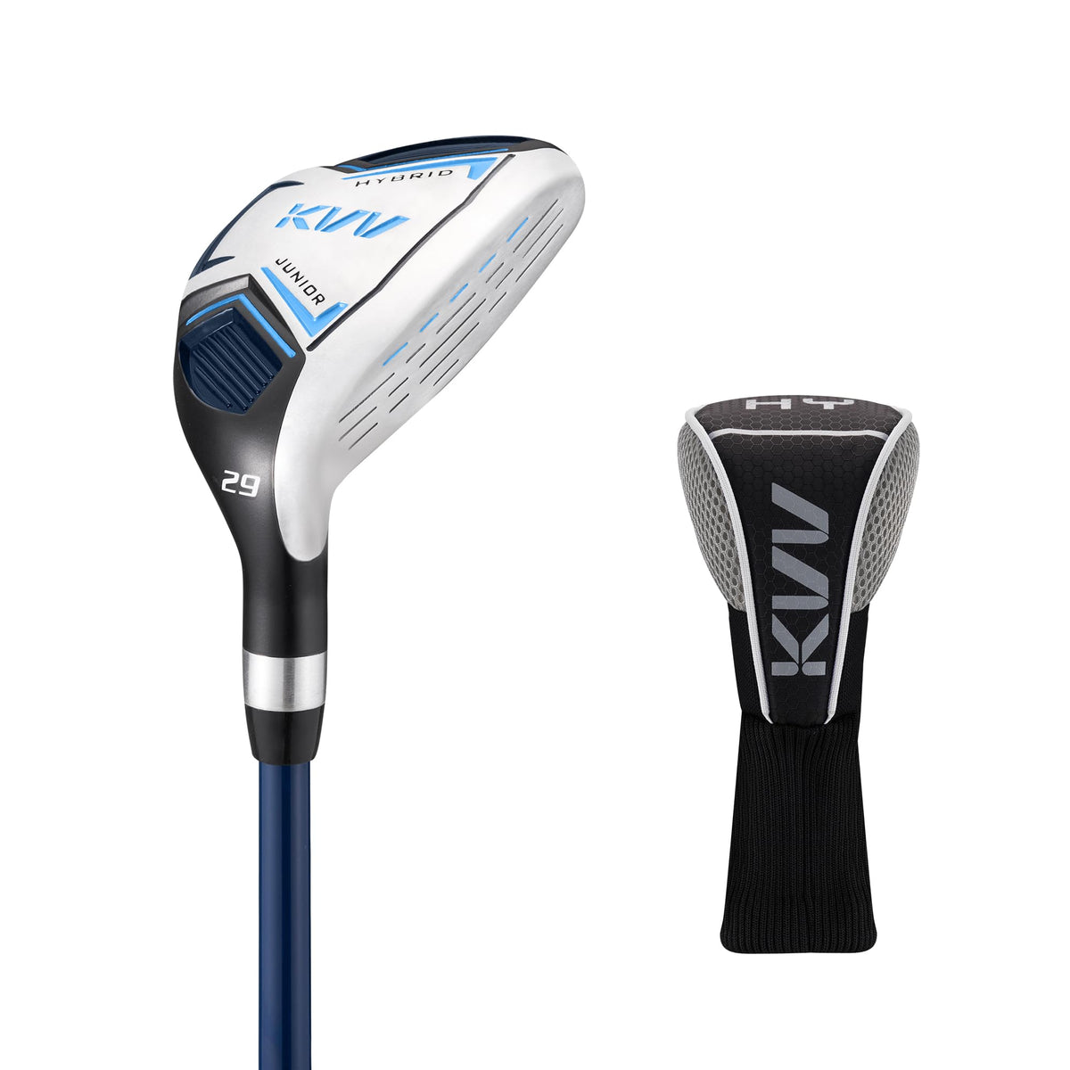 KVV Junior Golf Club Set white-pink design draws kids to practice with a durable look.