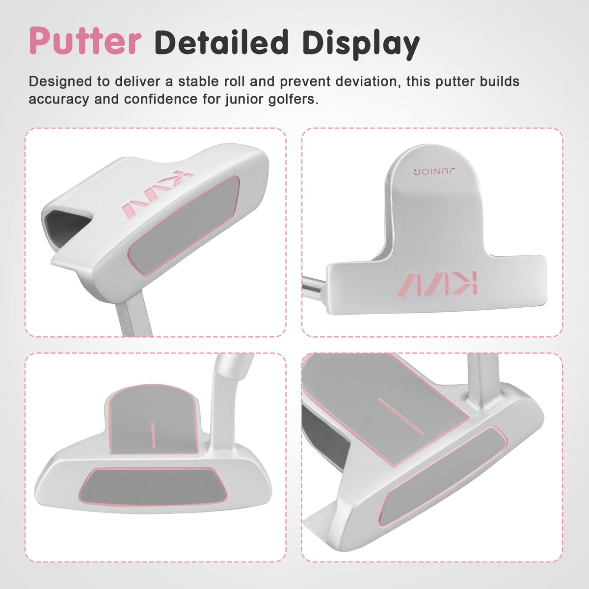 KVV junior golf iron right-handed helping kids learn precise contact
