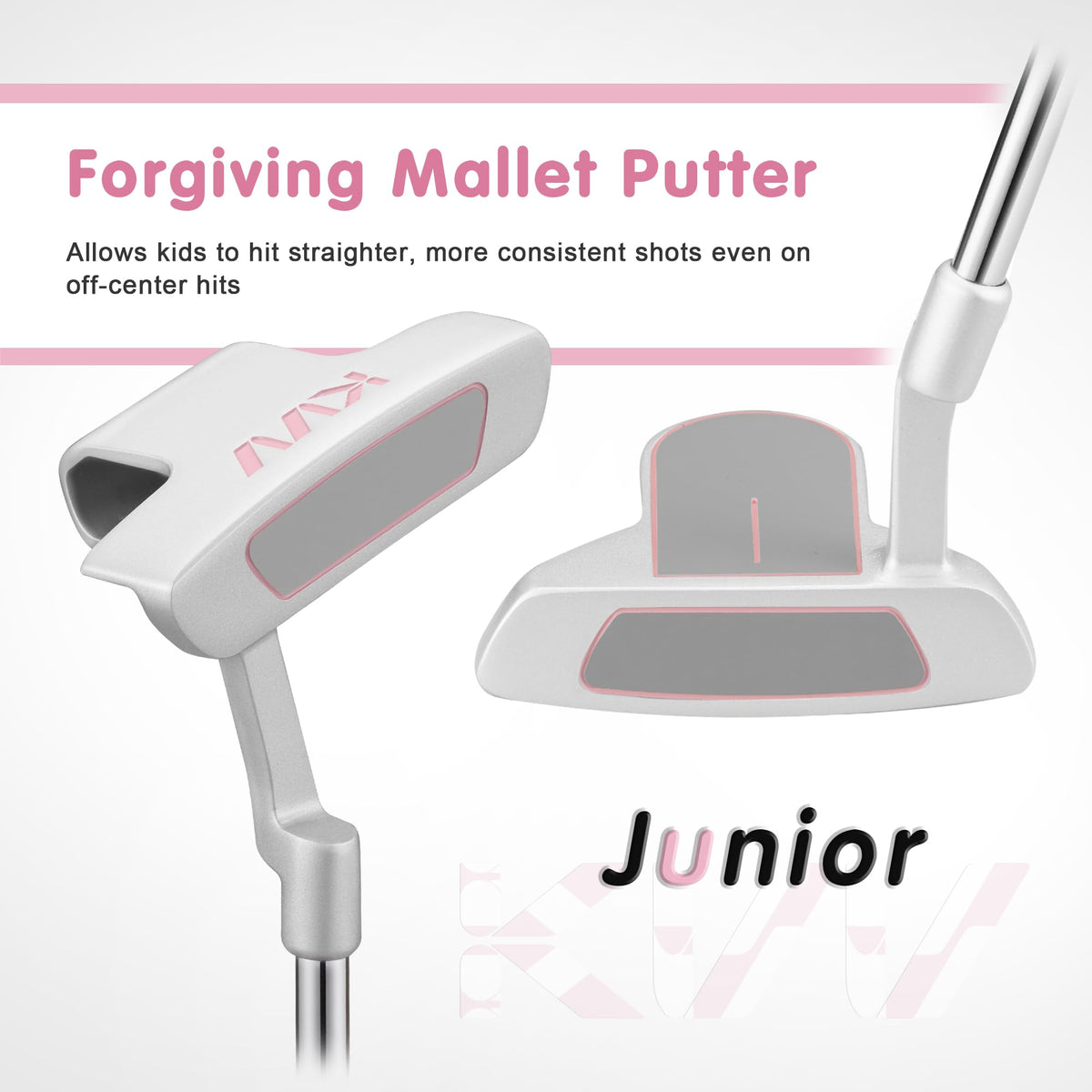 KVV junior golf putter right-handed promotes accurate short game skills