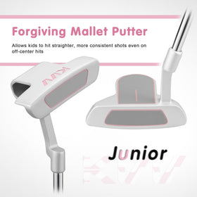 KVV junior golf putter right-handed promotes accurate short game skills