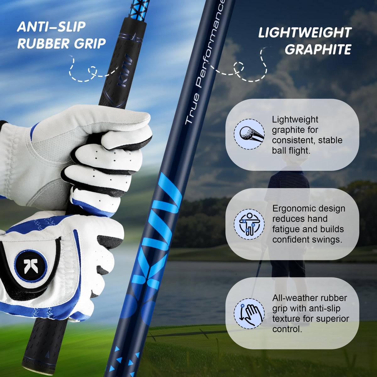 KVV Junior Golf Set white-pink colorway appeals to young players