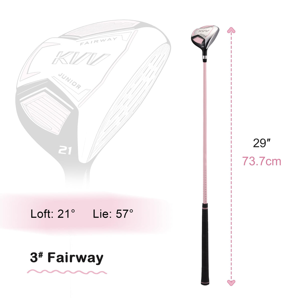 KVV junior golf set supports ages six to eight with flexible club options.