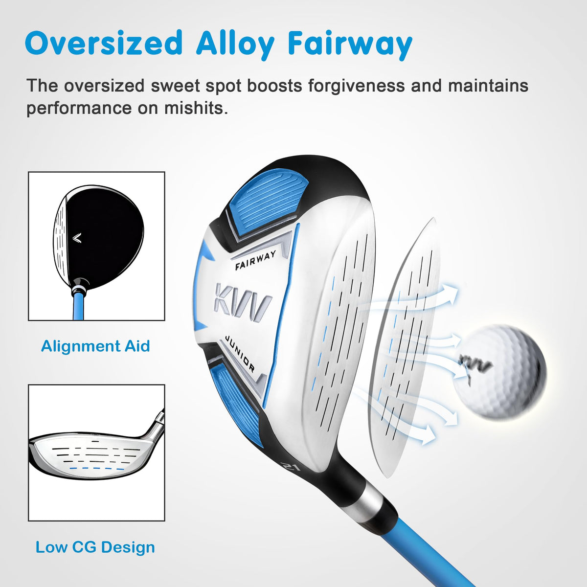 KVV junior right-handed iron for beginners, lightweight design