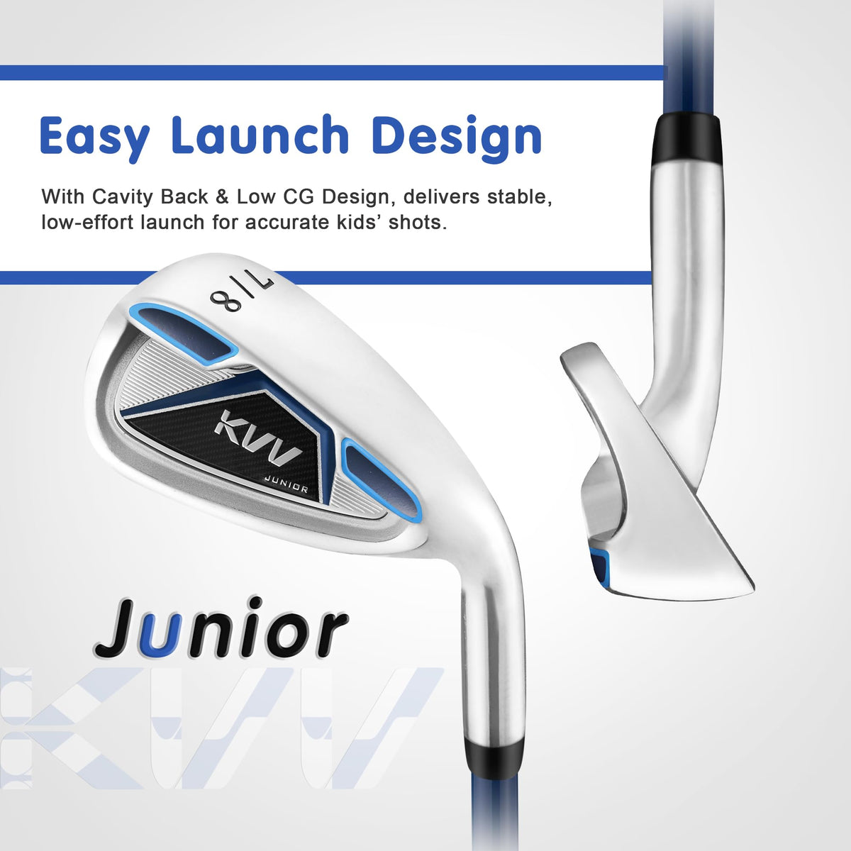 KVV Junior Golf Set right-handed grips for comfortable young-player handling