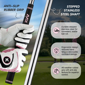 KVV junior golf set white pink with kid-friendly durable build