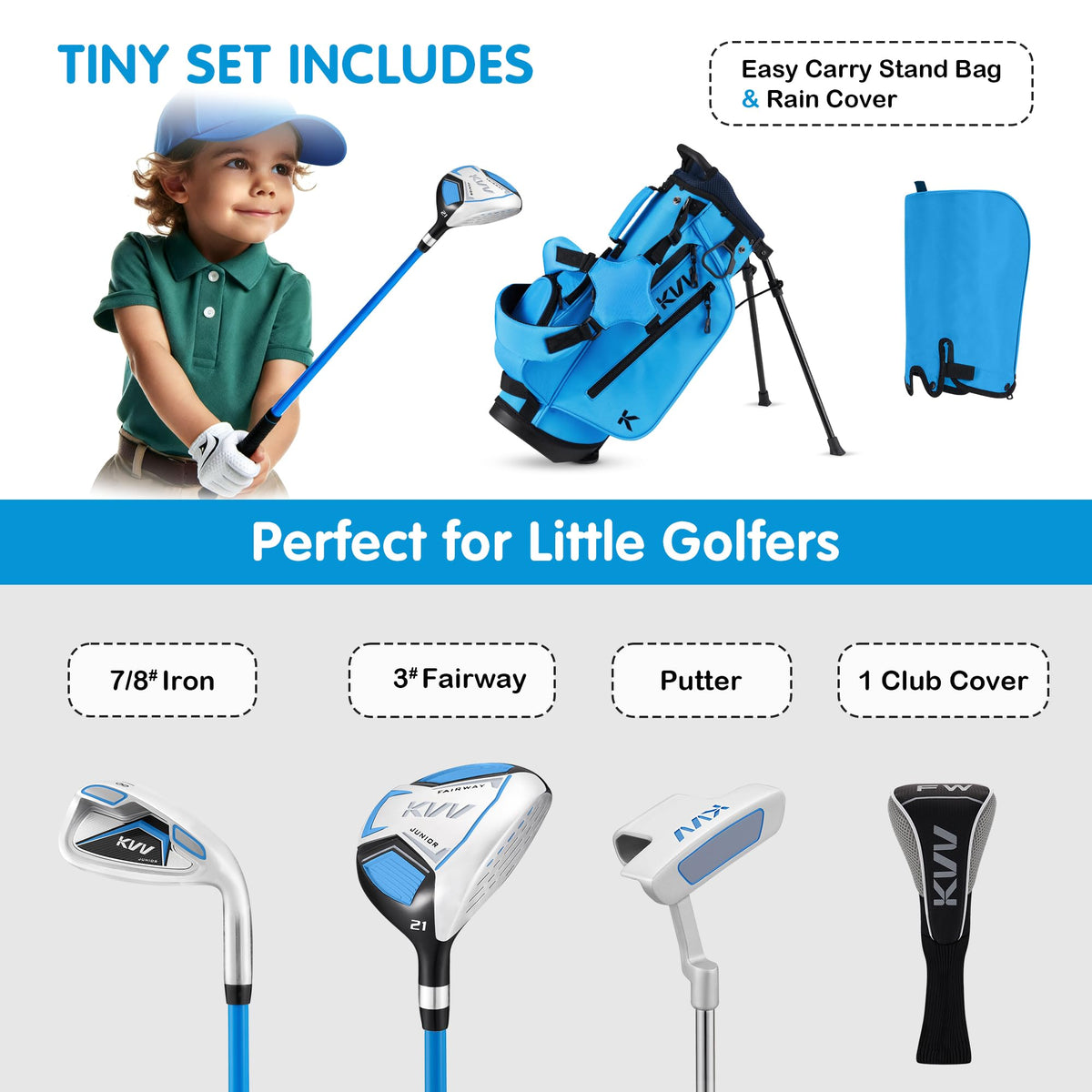 KVV soft-headcover protects clubs during transport and storage.