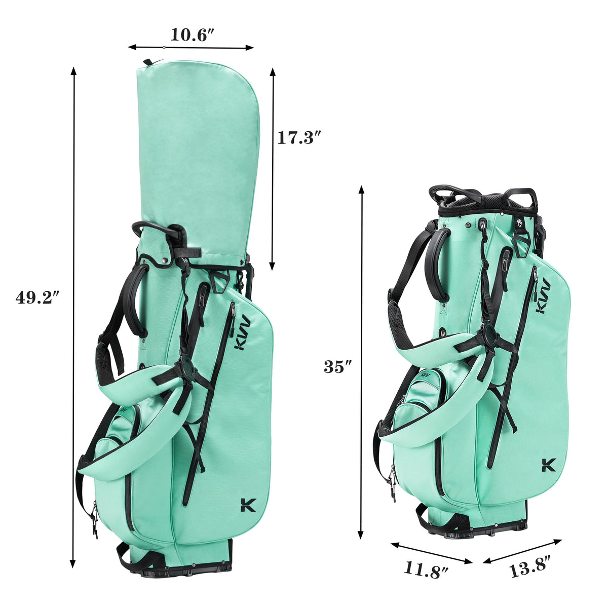 KVV Lagon bag base stand provides stable support on level ground