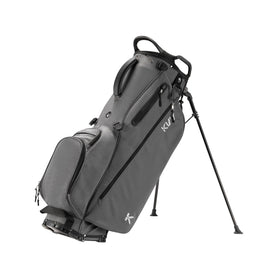 KVV lightweight stand bag with 7-way dividers keeps clubs organized on the course.