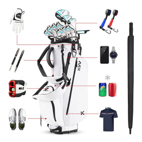 KVV bag with lift handles for easy club transport on and off the cart.