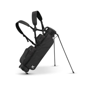 KVV lightweight pitch and putt bag front view highlights compact size and ergonomic carry.