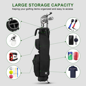 KVV lightweight pitch and putt bag insulated pocket keeps drinks cold between holes.