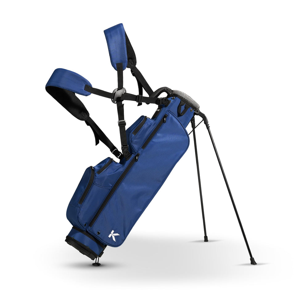 KVV lightweight pitch-and-putt golf bag with stand, easy carry and quick access.