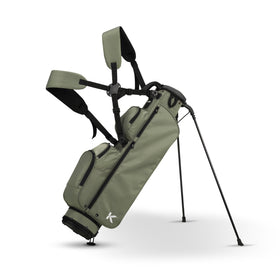 KVV lightweight pitch and putt bag top view showing compact design for easy storage.