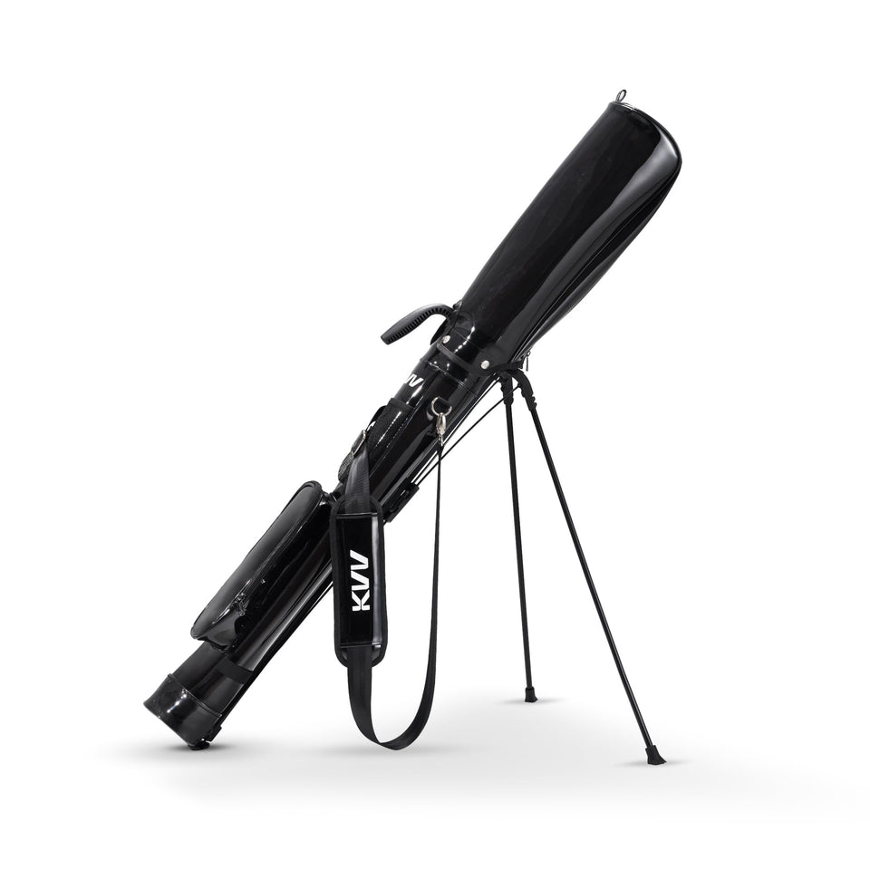 KVV Lightweight Sunday Stand Bag black side view highlights portability and weather protection