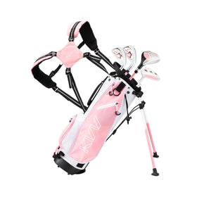 KVV portable stand bag with kid friendly straps and rain hood