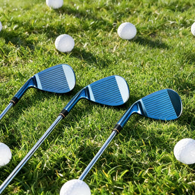 KVV 60-degree wedge in ionized blue finish for precise greenside play.