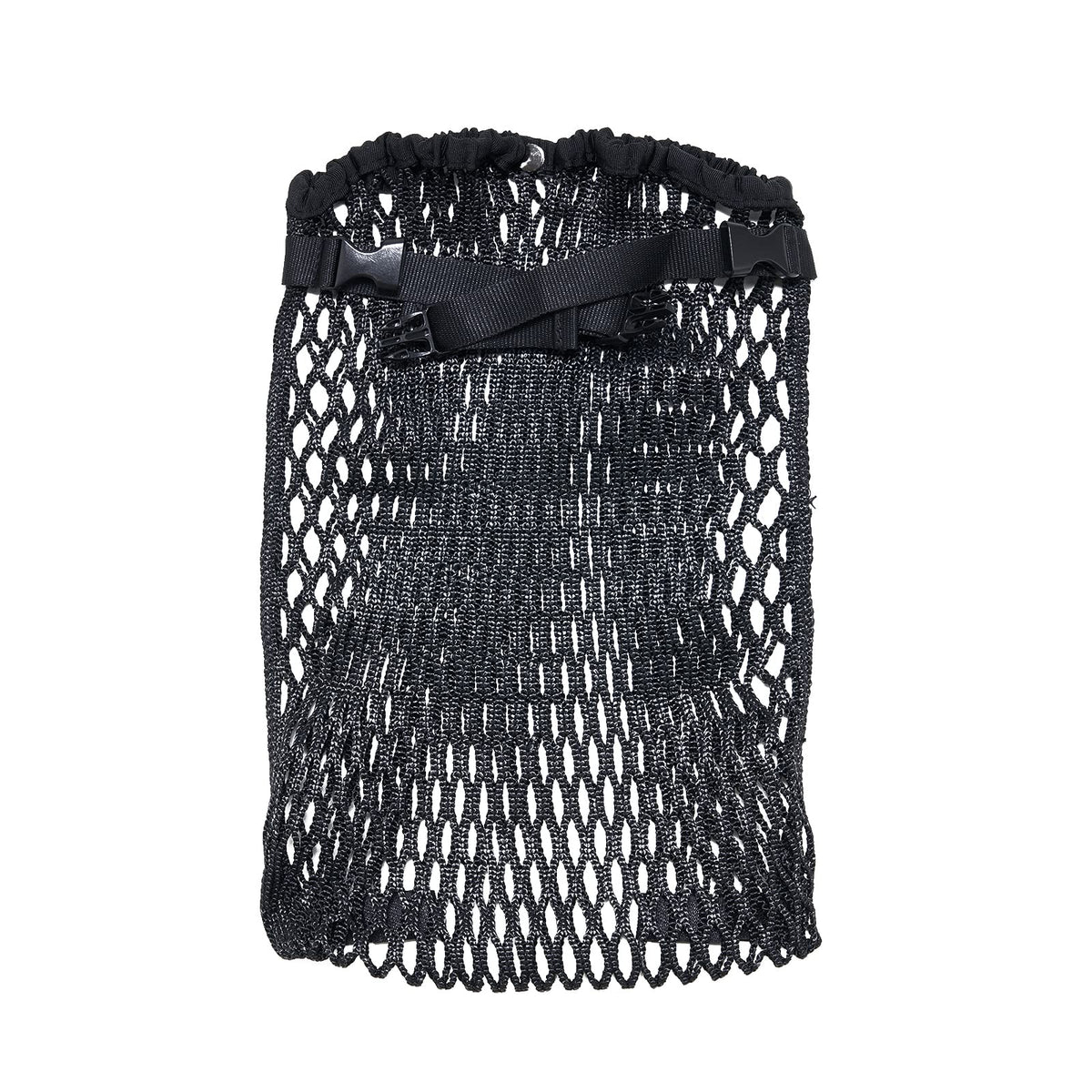 KVV universal golf cart organizer mesh bag on cart offers clutter-free access during rounds.