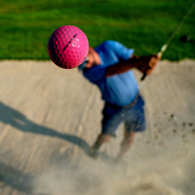 KVV white ball offers high visibility in rough or low light