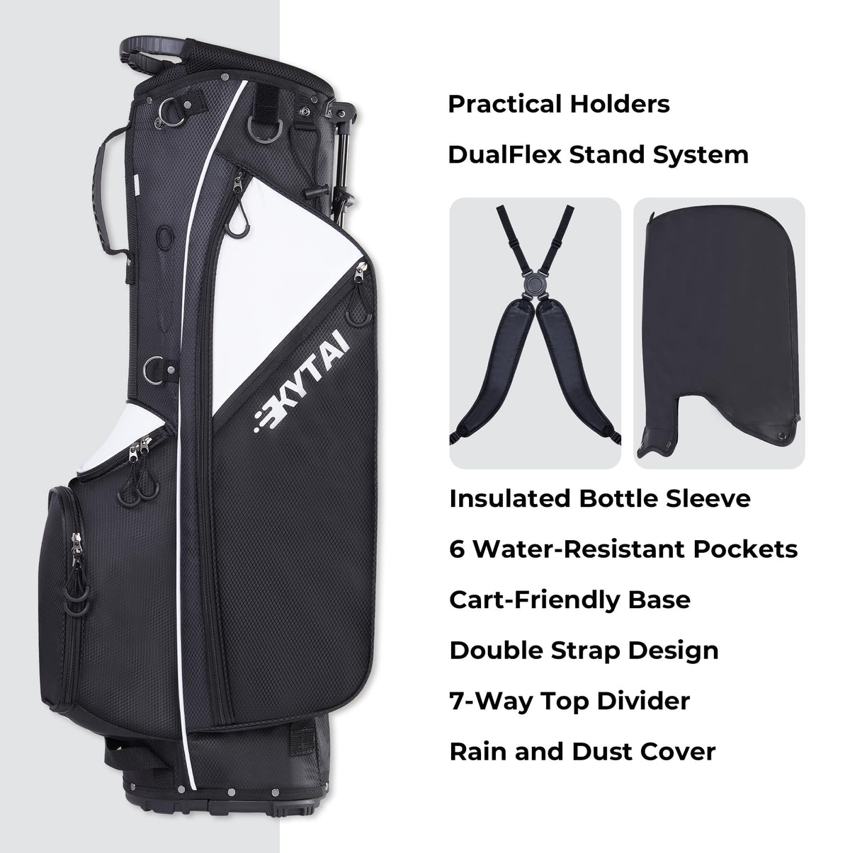 KYTAI 7-way side access pockets designed for easy reach during play.