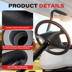 Anti-slip rubber grip on KyuerWK DS steering wheel for secure handling.