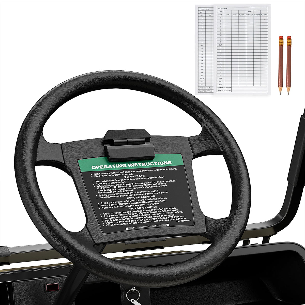 KyuerWK Club Car DS steering wheel black for precise control and comfort