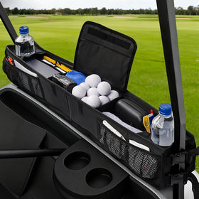 KyuerWK golf cart front basket layout for easy item access.